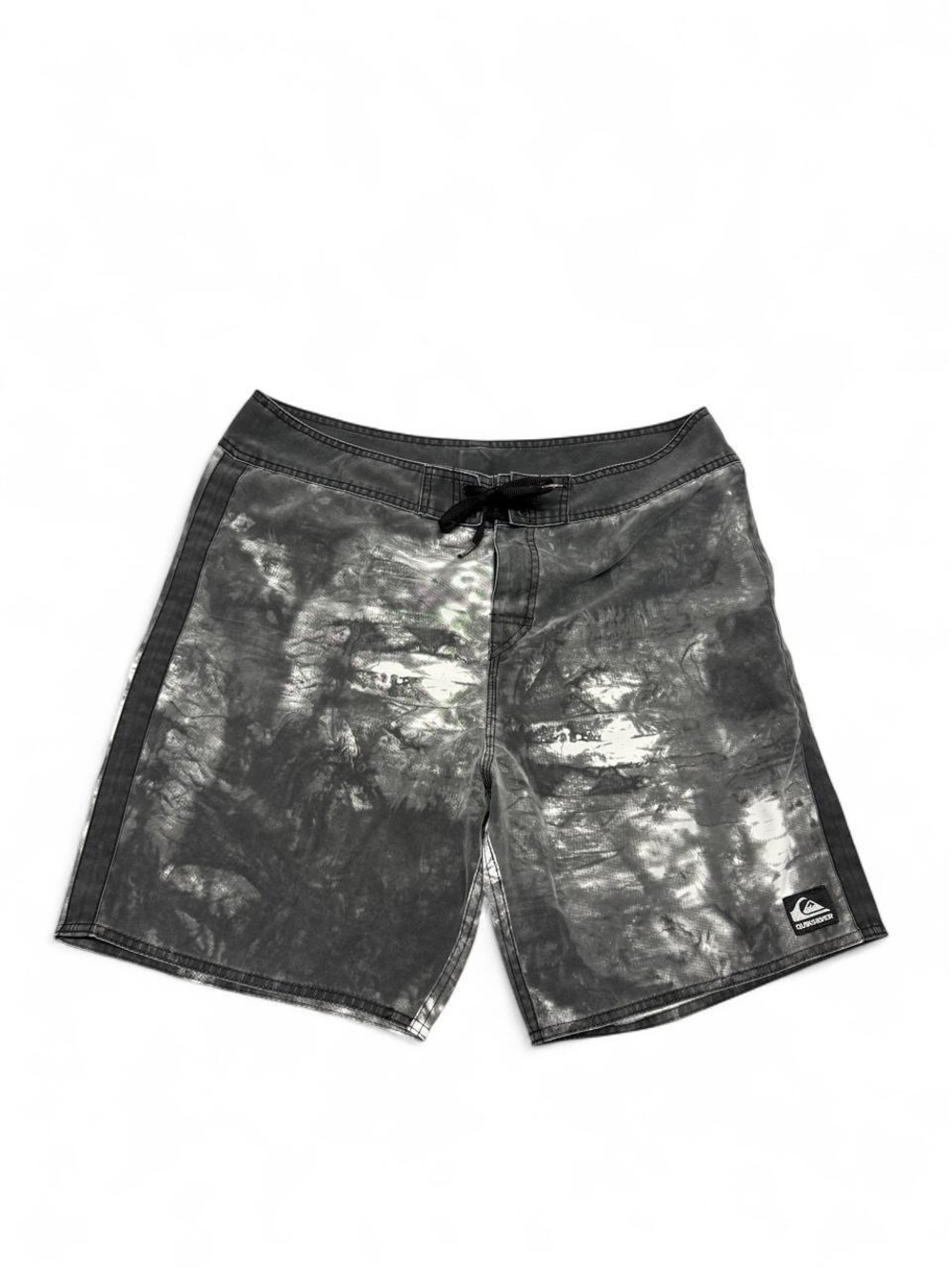 Vintage 90s Y2K Quiksilver tie dye board shorts grey XL mens 9’ inseam grunge